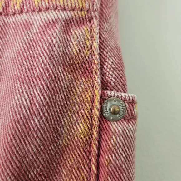 Hanifa Dusty Cedar Aster Acid Distressed Jeans ALTERED - Picture 12 of 13